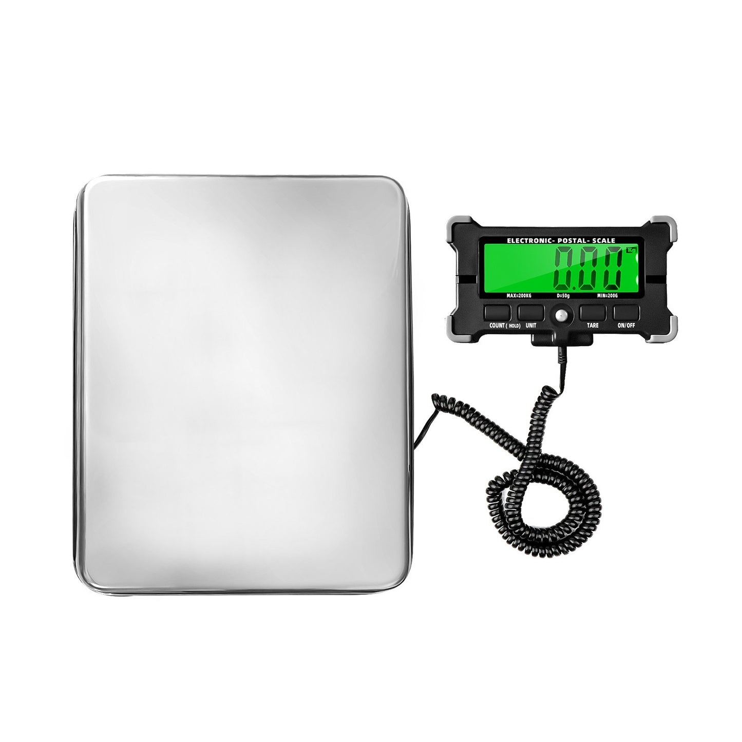 440 Lbs Electronic Postal Shipping Scale 0.05kg Precision LCD Backlight Display Stainless Steel Digital Scale