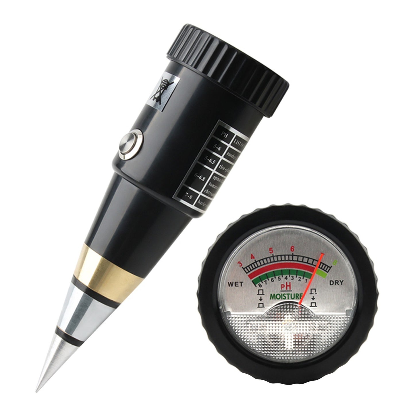 KKmoon Soil PH Meter 2-in-1 Soil Moisture / PH Tester with Waterproof Gasket for Gardens, Farms, Lawns