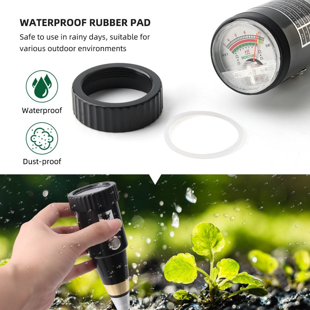 KKmoon Soil PH Meter 2-in-1 Soil Moisture / PH Tester with Waterproof Gasket for Gardens, Farms, Lawns