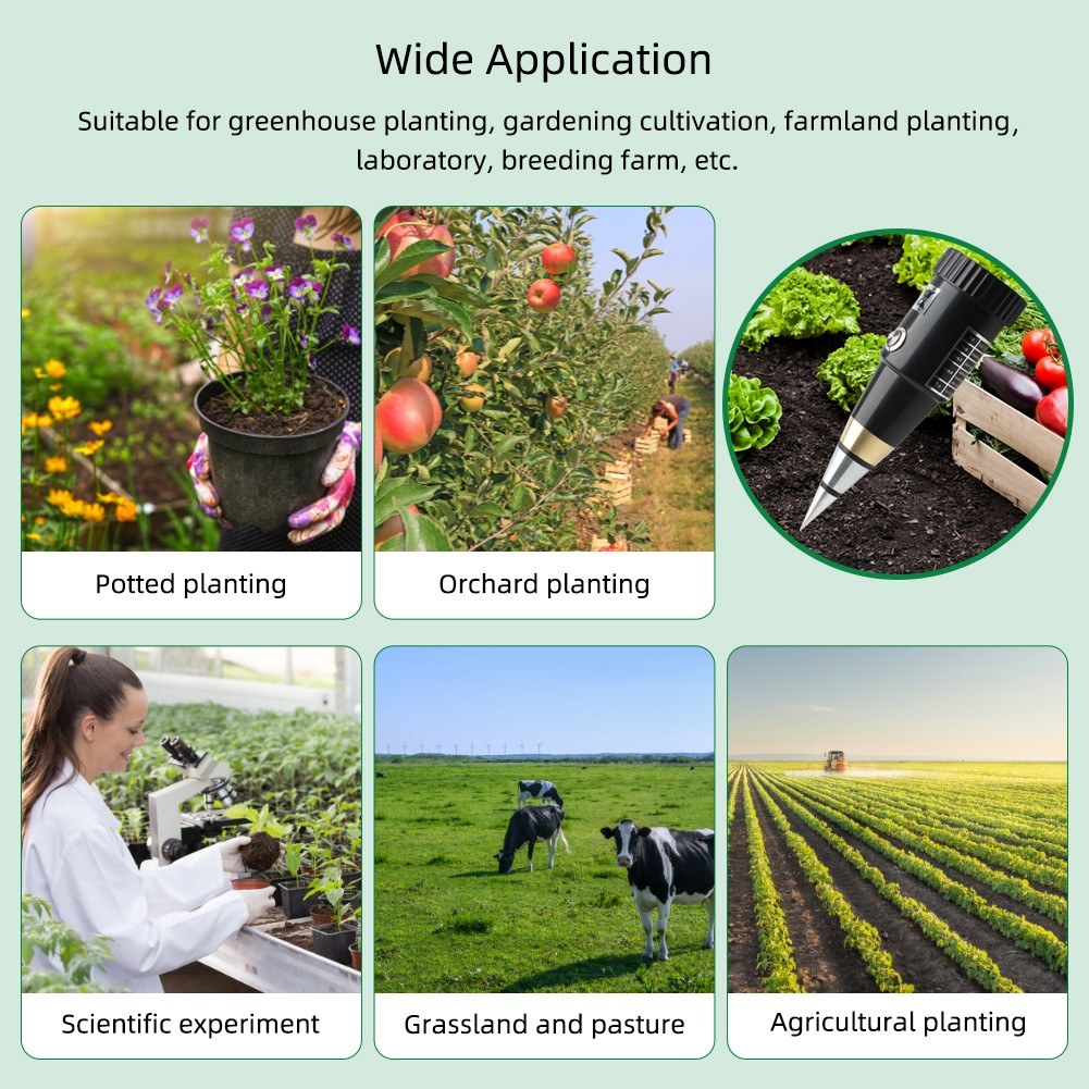 KKmoon Soil PH Meter 2-in-1 Soil Moisture / PH Tester with Waterproof Gasket for Gardens, Farms, Lawns