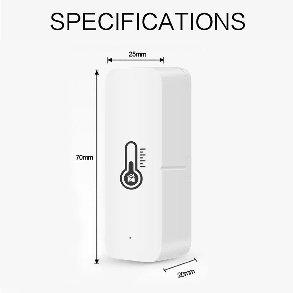 Tuya ZigBee Temperature Humidity Sensors APP Real-time Monitoring Humidity Meter Temperature Monitor Compatible with Alexa Google