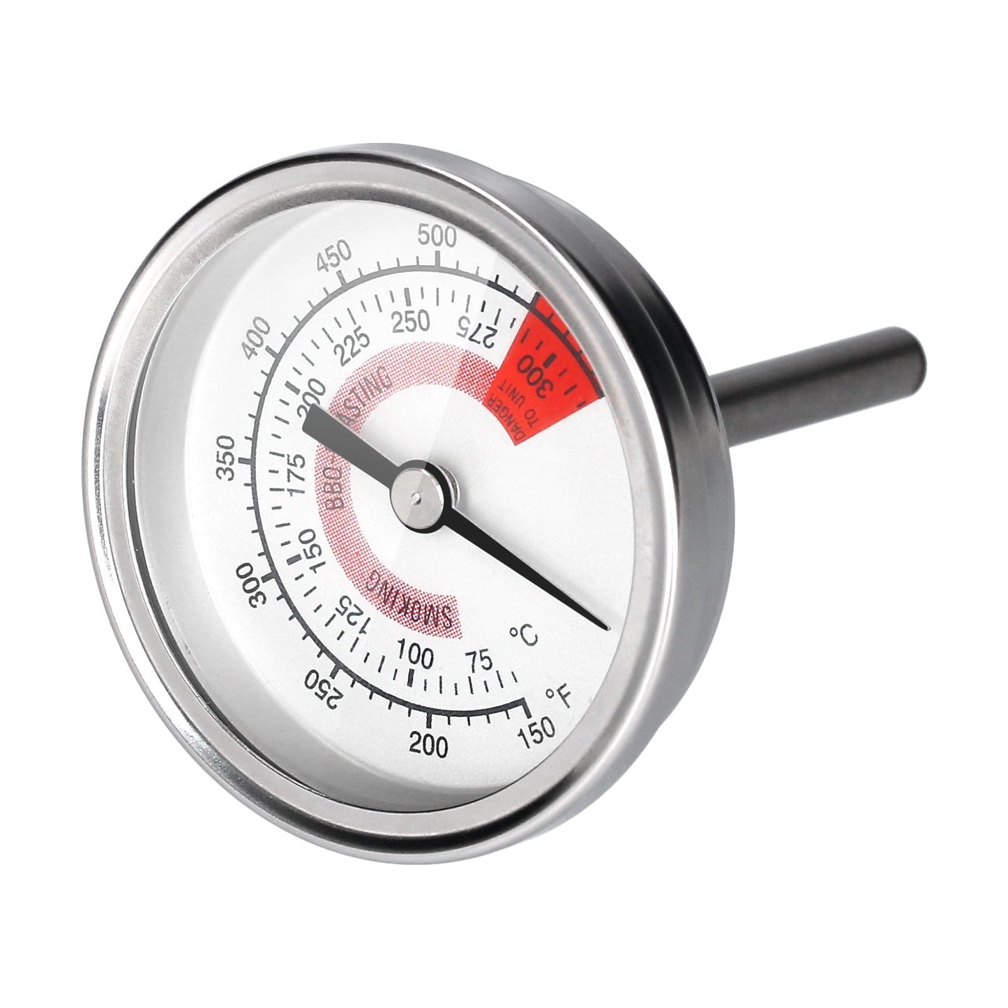 Kitchen Oven Dial Thermometer Stainless Steel Bi-Metal Bi-Metal Sensor Dual Scale 75-300 Celsius / 150-600 Fahrenheit Thermometer