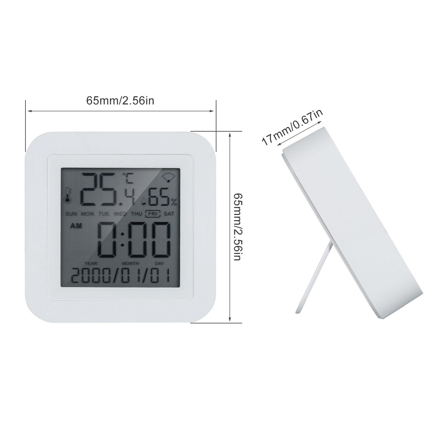 WiFi Room Thermometer Hygrometer LCD Digital Thermo-Hygrometer Humidity Monitor with Calendar