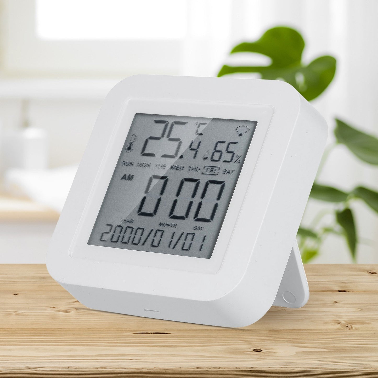 WiFi Room Thermometer Hygrometer LCD Digital Thermo-Hygrometer Humidity Monitor with Calendar
