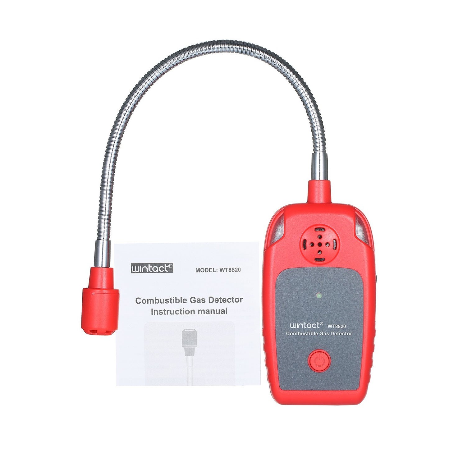 Uniqkart WT8820 Combustible Gas Leakage Detector Handheld Natural Gas Leak Test Instrument with 12-inch Gooseneck Sensor