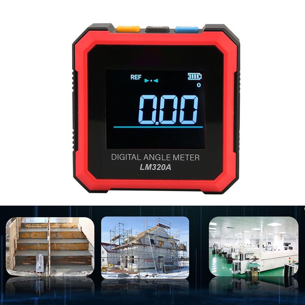 Digital Angle Finder Angle Protractor Inclinometer Bevel Box LCD Digital Angle Gauge with Magnet REF ABS Mode Auto-off
