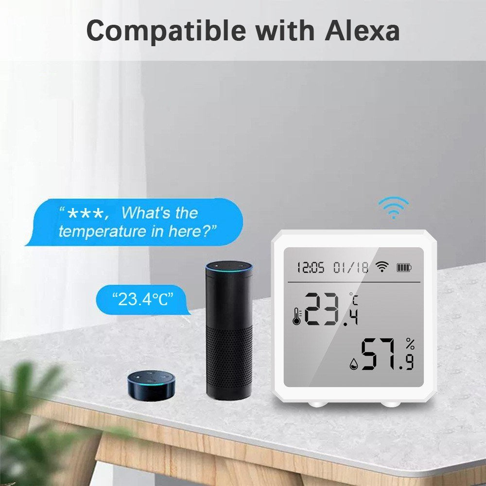 WiFi Room Thermometer Hygrometer Digital Humidity Meter Temperature Monitor Supports 2.4G WiFi