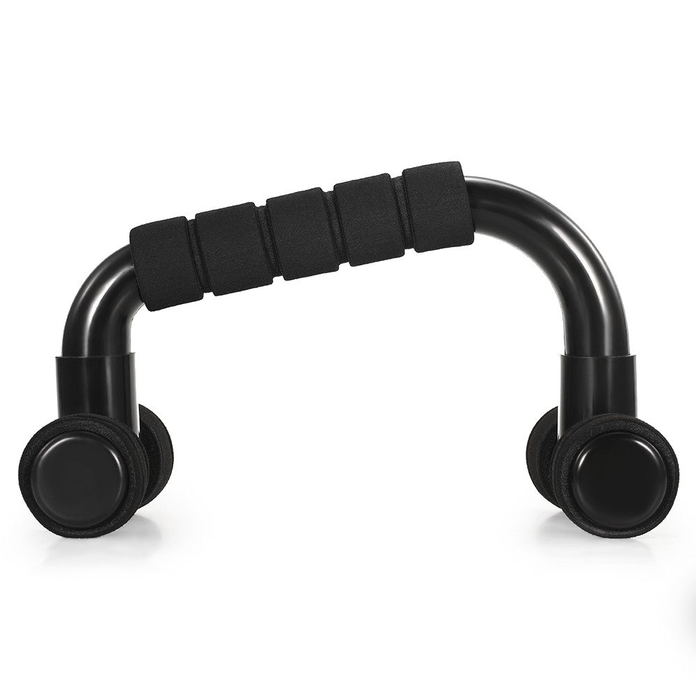 Uniqkart AB Wheel Roller Exercise Roller Wheel Kit Abs Workout Equipment with Thick Knee Pad for Home Gym Fitness - 5-in-1 / Black