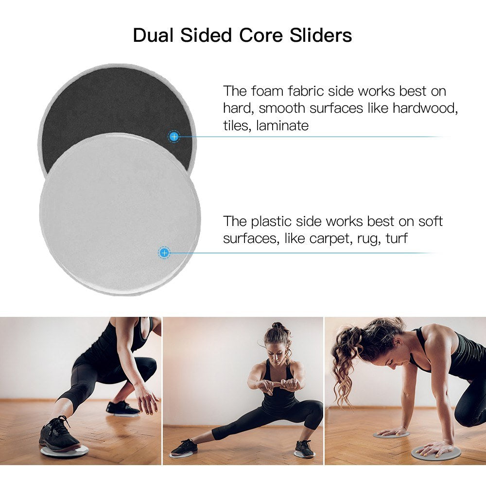 Uniqkart AB Wheel Roller Exercise Roller Wheel Kit Abs Workout Equipment with Thick Knee Pad for Home Gym Fitness - 6-in-1 / Grey