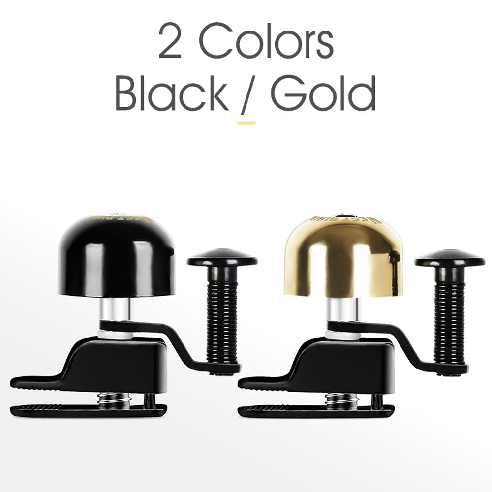 Bicycle Bell Kids Adults Bike Horn Safety Ring Cycling Alarm Crisp Clear Long Sound Ringer for Road Mountain Bike - Black