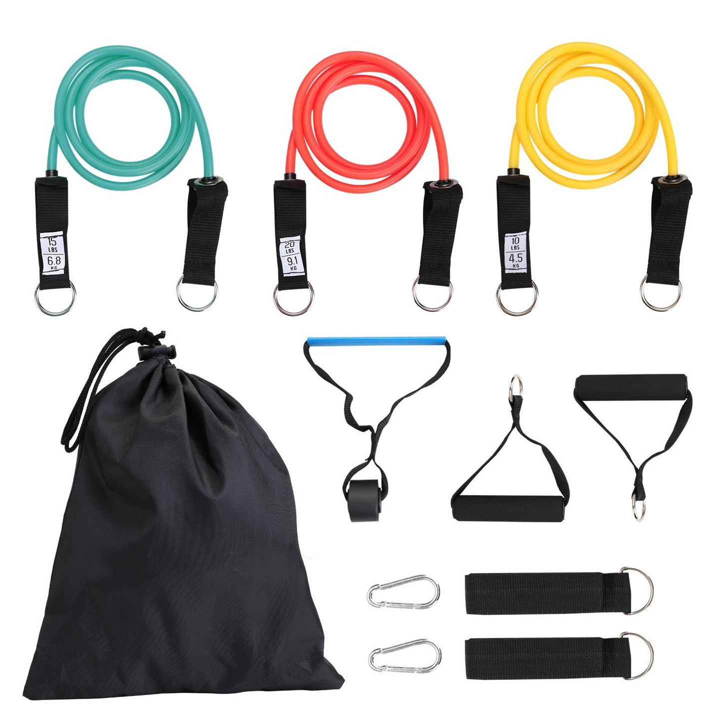 Resistance Fitness Band Workout Rope Multifunction Tension Puller Elastic Belt Exercise Equipment for Strength Training - Type 1