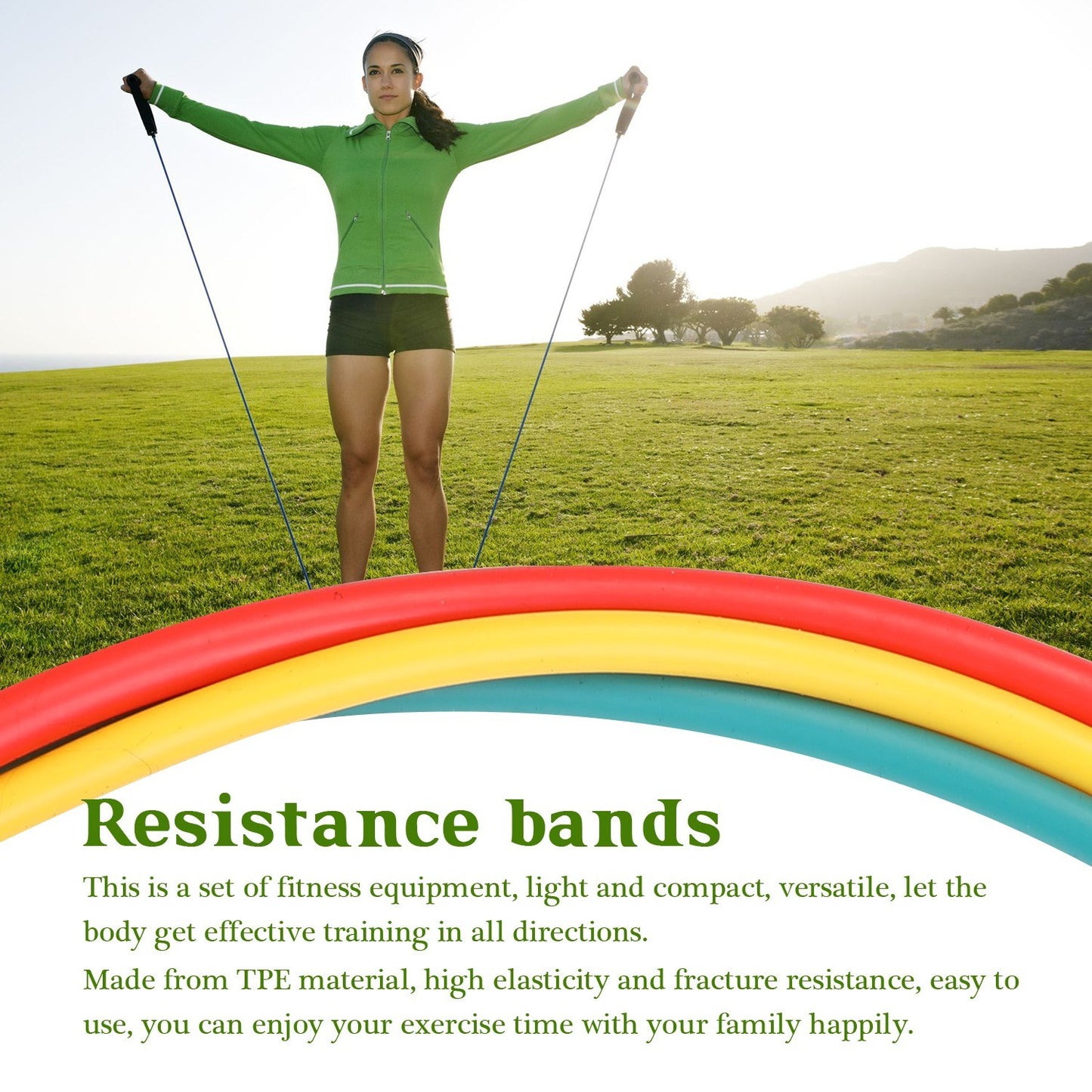 Resistance Fitness Band Workout Rope Multifunction Tension Puller Elastic Belt Exercise Equipment for Strength Training - Type 1