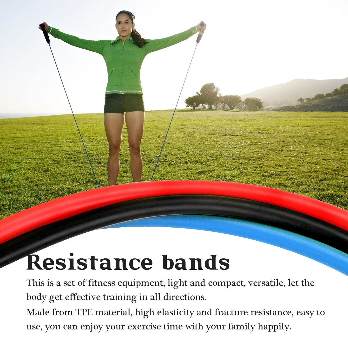 Resistance Fitness Band Workout Rope Multifunction Tension Puller Elastic Belt Exercise Equipment for Strength Training - Type 2