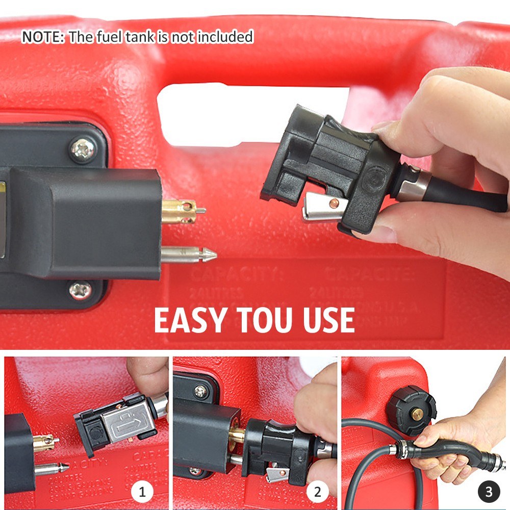 300cm Boat Fuel Line with Hand Pump Connectors Boat Motor Fuel Hose Compatible with Outboard Motors Up to 85hp