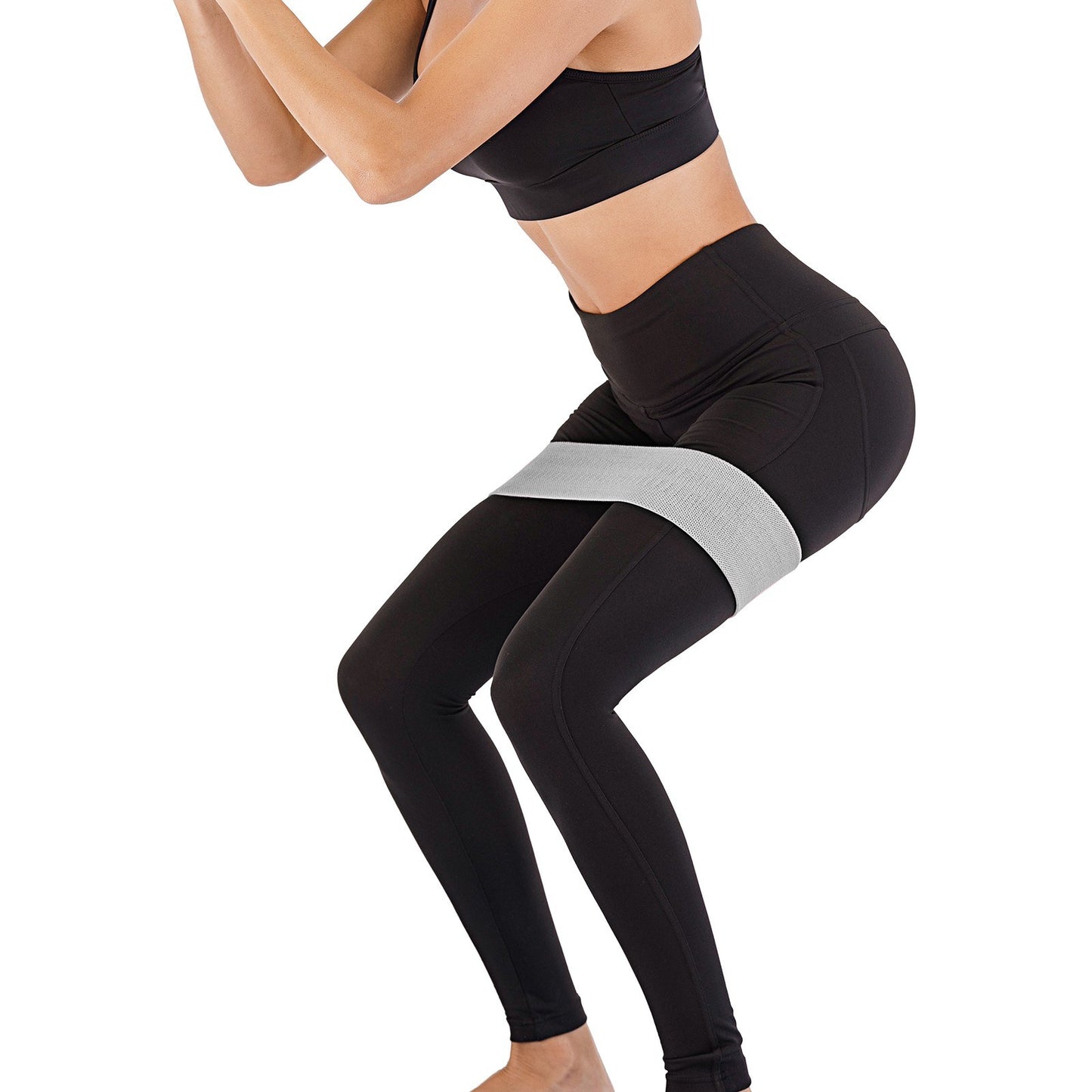 3Pcs Resistance Bands Set Non-Slip Polyester Cotton Exercise Bands 3 Levels Workout Bands for Legs and Butt