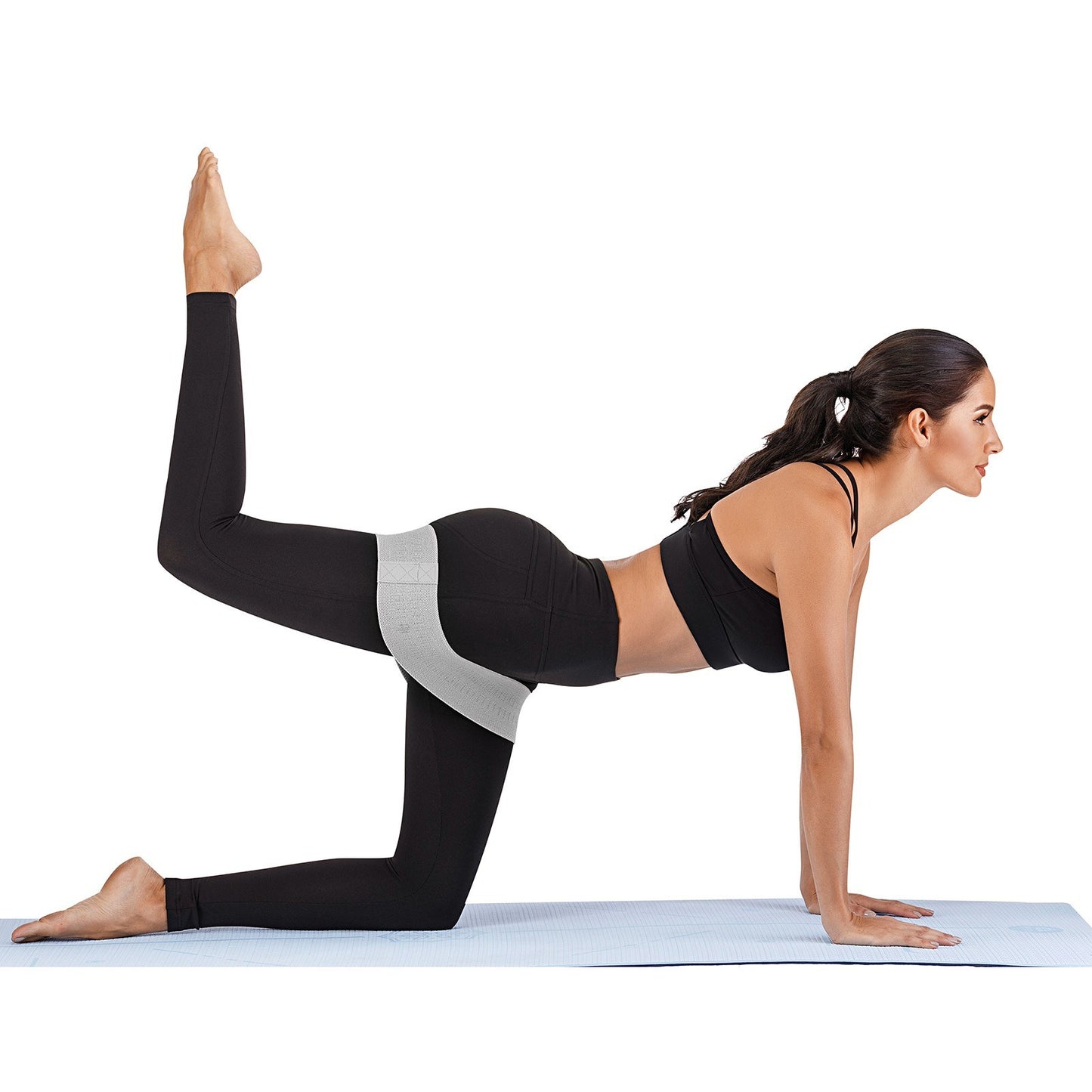 3Pcs Resistance Bands Set Non-Slip Polyester Cotton Exercise Bands 3 Levels Workout Bands for Legs and Butt