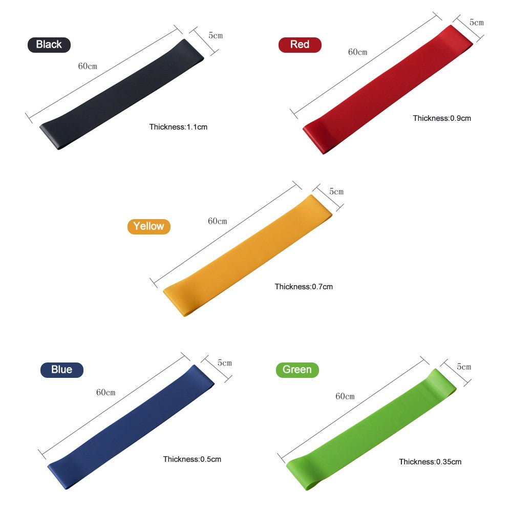 5Pcs Resistance Bands Latex Elastic Exercise Bands Stretch Bands for Physical Therapy, Recovery, Yoga