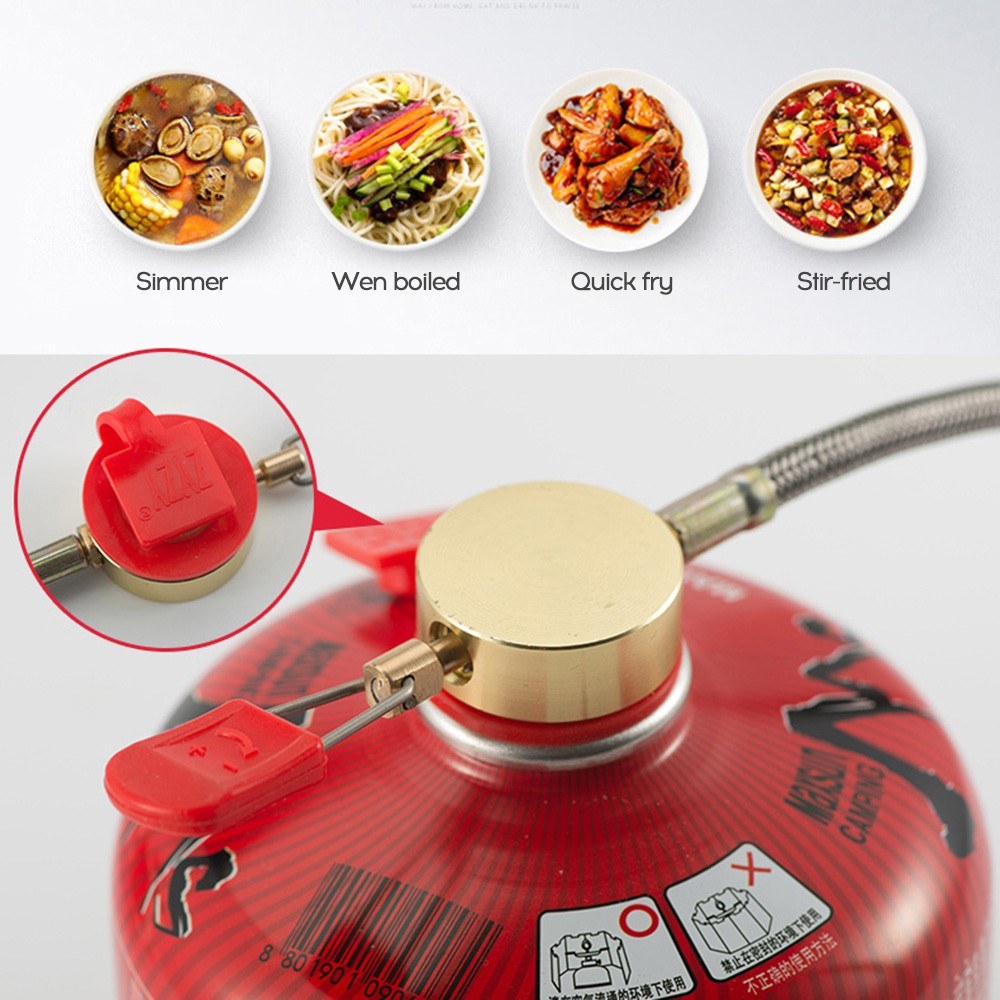 Camping Stove Refill Tube Gas Converter Stainless Braided Hose Camping Backpacking Stove Equipment - Soft Tube