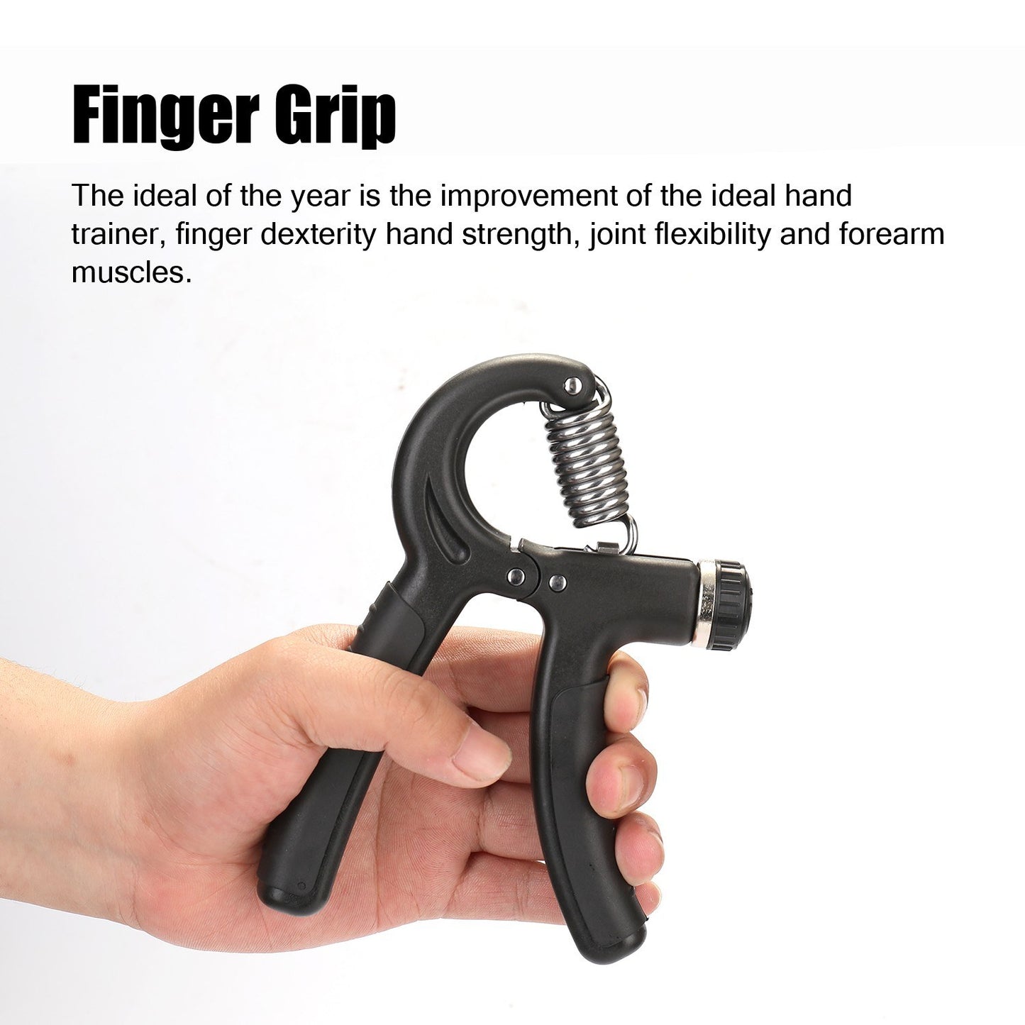 5Pcs Grip Strength Trainer Set Hand Grip Strengthener Finger Stretcher Grip Ring Stress Relief Ball
