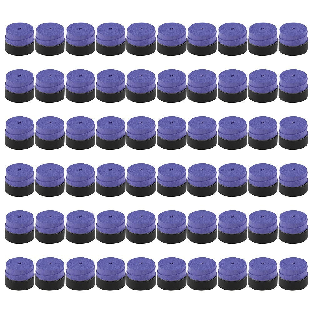 Tennis Racket Grip Tape Anti Slip Super Absorbent Tennis Overgrip Badminton Overgrip Pickleball Replacement Grip - 60Pcs / Purple