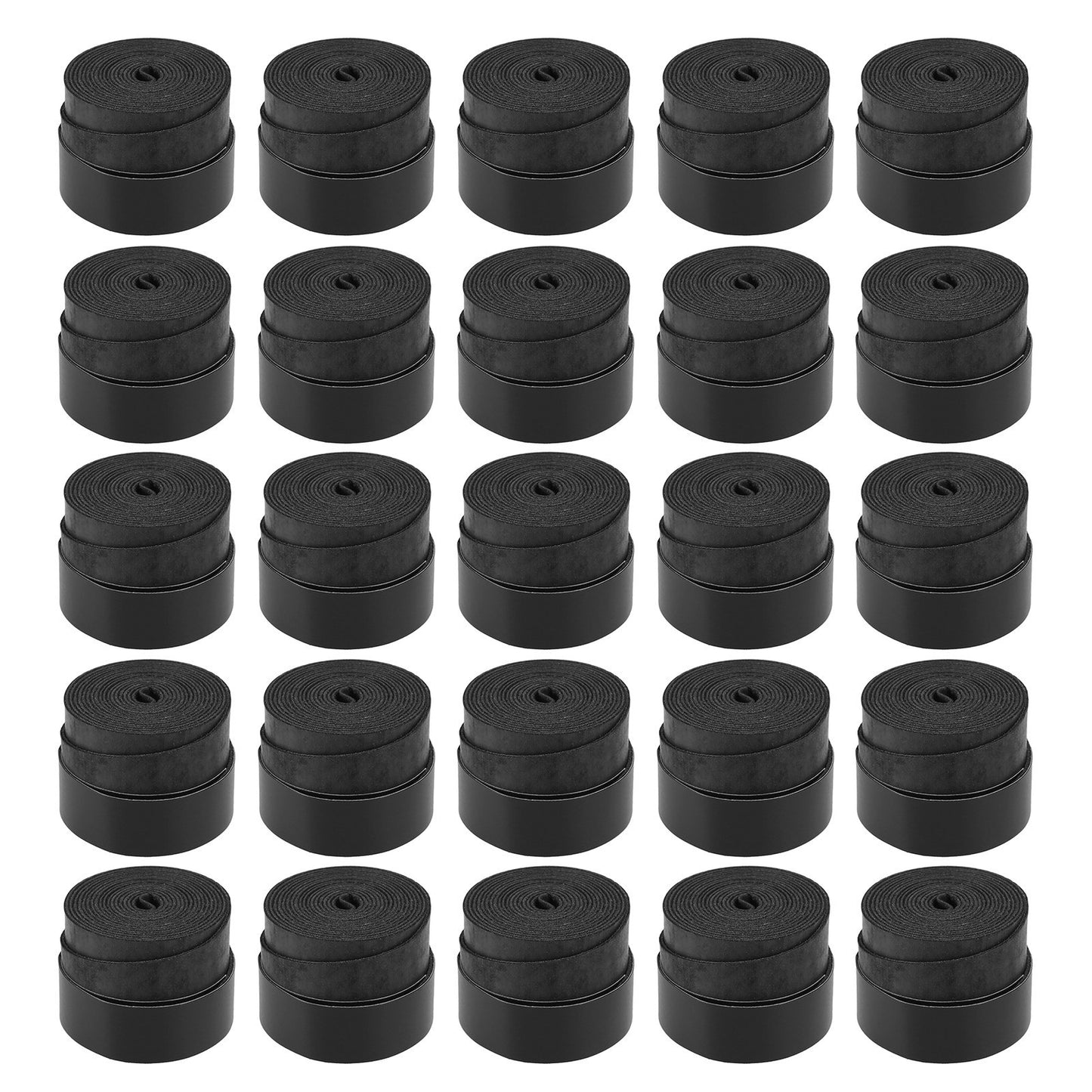 Tennis Racket Grip Tape Anti Slip Super Absorbent Tennis Overgrip Badminton Overgrip Pickleball Replacement Grip - 25Pcs / Black