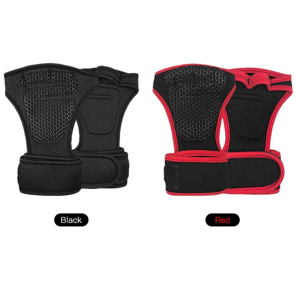 1 Pair Sports Ventilated Workout Gloves Lifting Pads Hand Protector with Integrated Wrist Wraps for Weight Lifting, Training, Fitness, Exercise - Black/Size: L