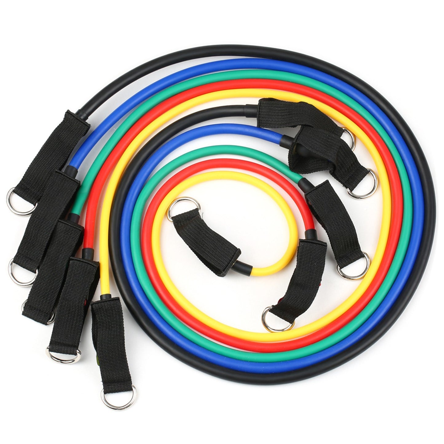 13Pcs Resistance Bands Set 5 Level Workout Bands with Handles, Door Anchor Ankle Straps Exercise Bands for Shape Body Home Gym