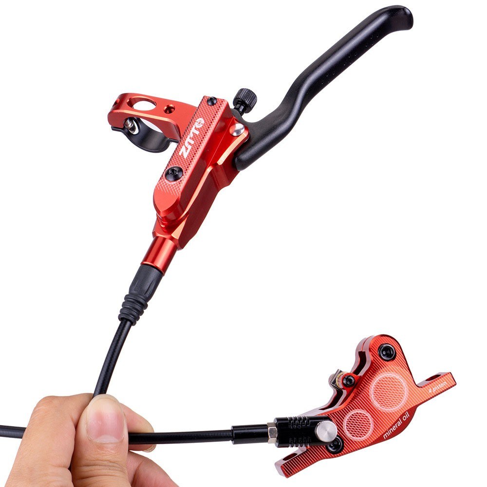 M840 1Pair Four-Piston Oil Brake Oil Disc Road Aluminium Alloy Bike Mountain Bike Hydraulic Disc Brake - Blue