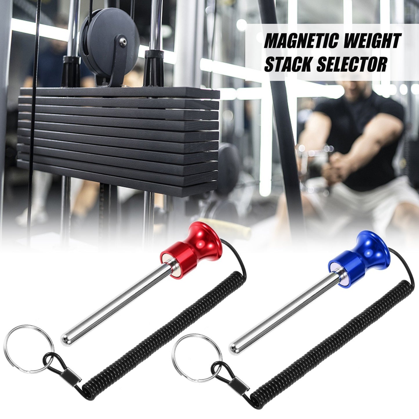 Magnetic Universal Weight Stack Selector Replacement Health Gear Weight Stack Pin for Exercise Fitness Gym - Blue
