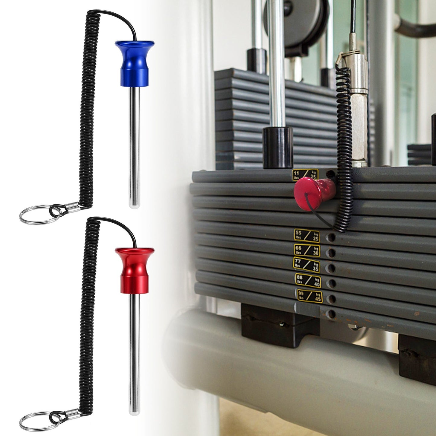 Magnetic Universal Weight Stack Selector Replacement Health Gear Weight Stack Pin for Exercise Fitness Gym - Red