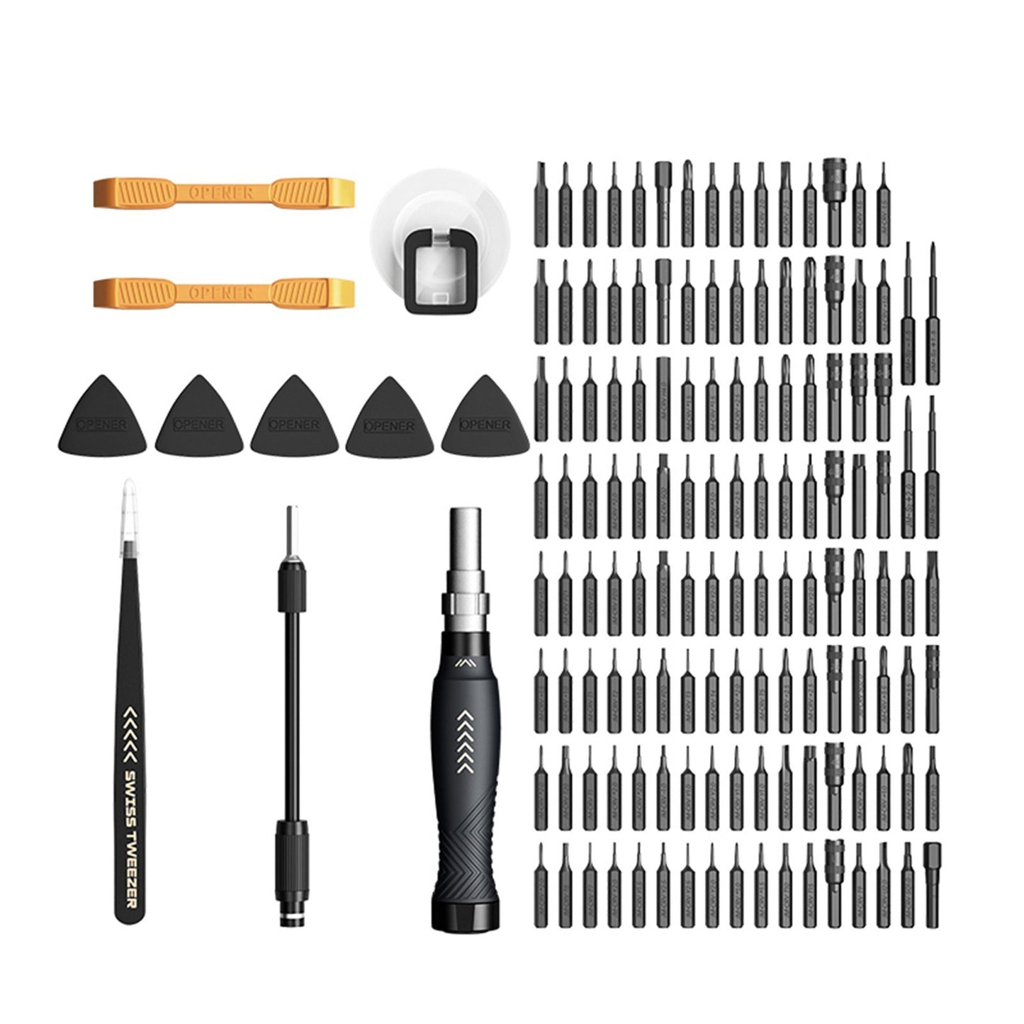 Jakemy JM-8183 145-in-1 Screwdriver Bit Combination Set Manual Multi-purpose Tool with Slotted / Torx Bits Tweezers