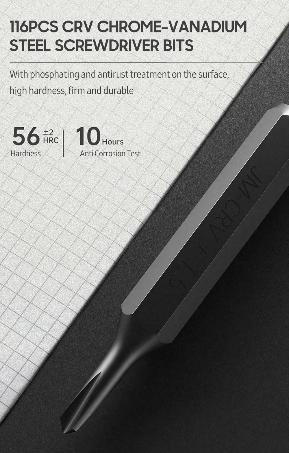 Jakemy JM-8183 145-in-1 Screwdriver Bit Combination Set Manual Multi-purpose Tool with Slotted / Torx Bits Tweezers