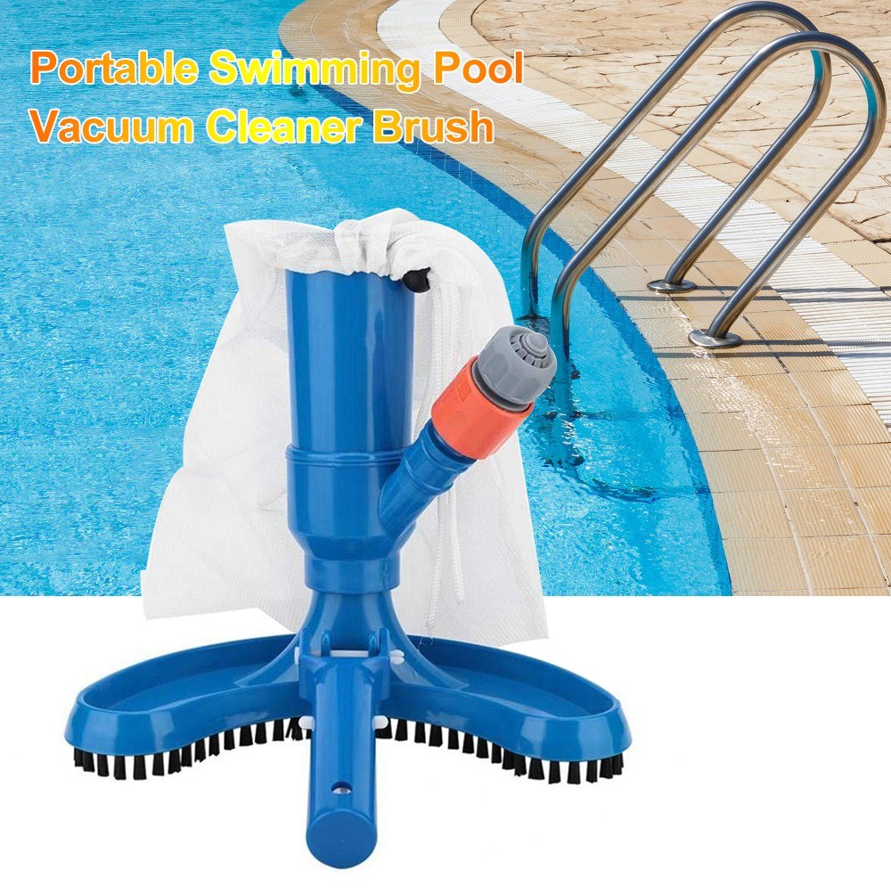 Swimming Pool Brush Scrub Brush Spot Stain Remover Fountain Jet Vacuum Cleaner for Walls, Floors, Steps - EU Plug
