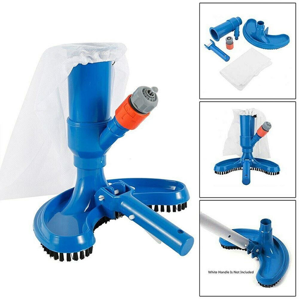 Swimming Pool Brush Scrub Brush Spot Stain Remover Fountain Jet Vacuum Cleaner for Walls, Floors, Steps - EU Plug