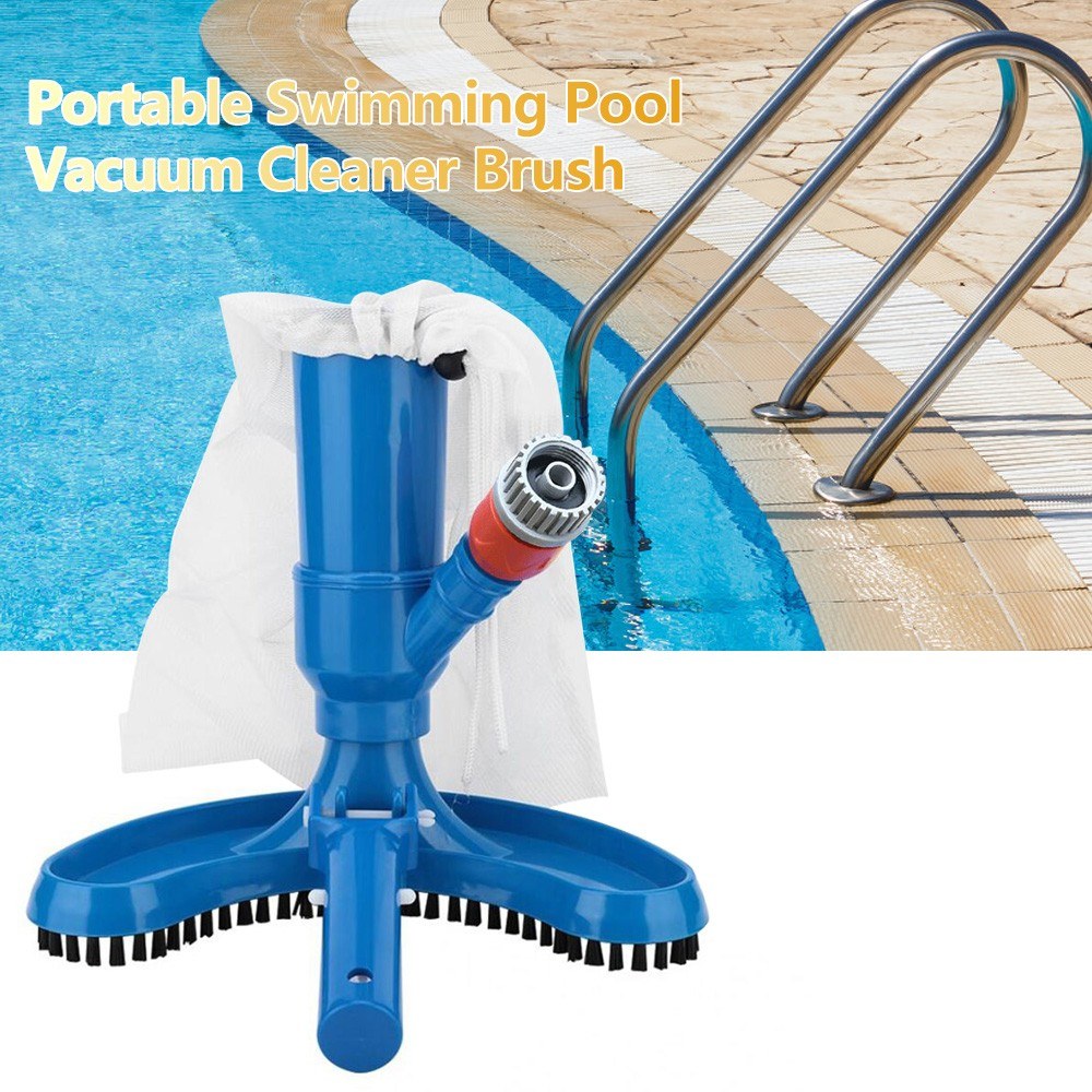 Swimming Pool Brush Scrub Brush Spot Stain Remover Fountain Jet Vacuum Cleaner for Walls, Floors, Steps - US Plug