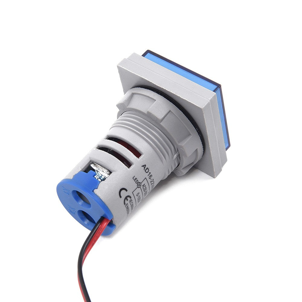 LED Digital Voltmeter Ammeter AC 60-500V 0-100A Amp Voltage Current Meter Tester Indicator - Blue