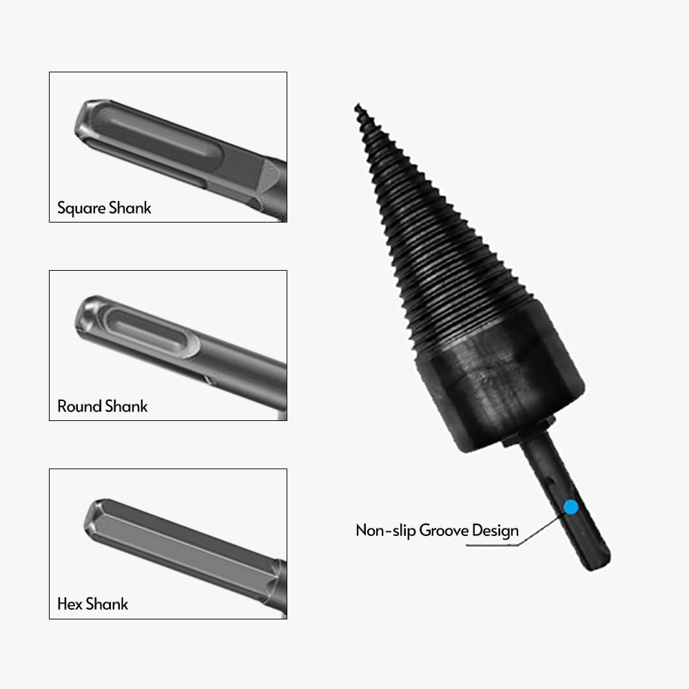 3Pcs Replaceable Shank Square Round Hex 42mm Sharp Head Firewood Drill Bit for Electric Drill