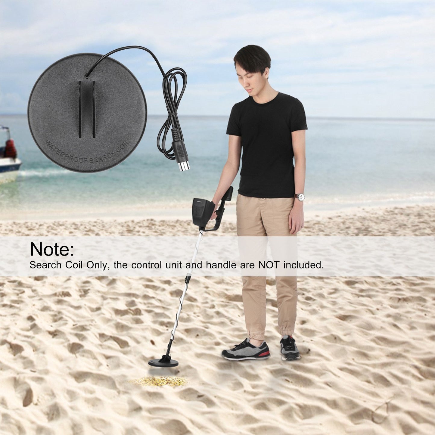 6.5-inch Metal Detector Waterproof Smart Search Coil Gold Digger Hobby Explorer for Metal Detector MD4030