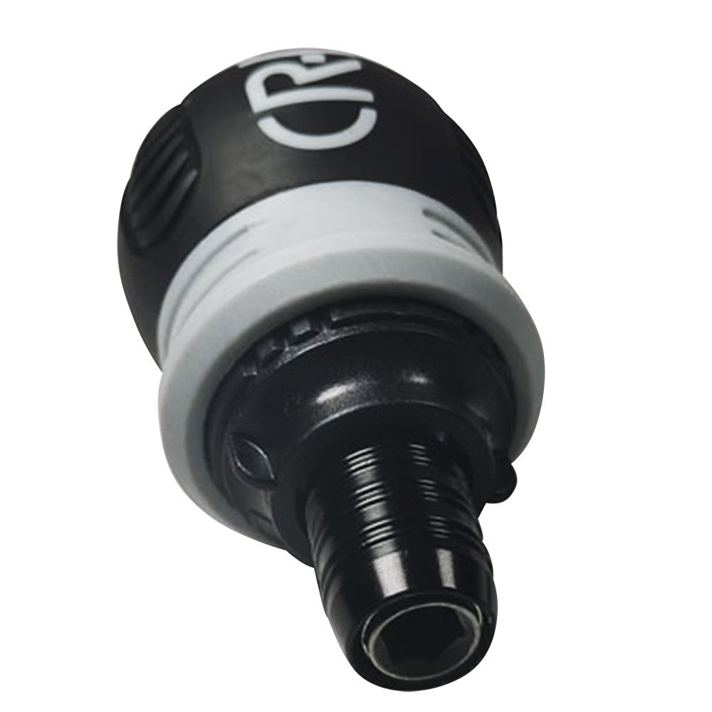 Stubby Ratchet Screwdriver Slotted and Cross Dual-end Telescoping CR-V Screwdriver Repair Tool - Grey