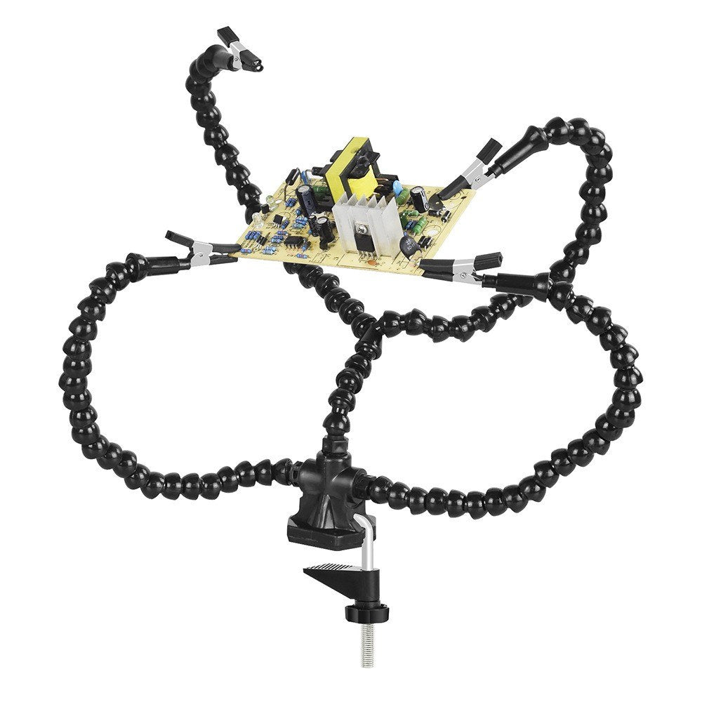 Soldering Helping Hands Third Hand Helping Arms Tool with 3 Flexable Arms Helping Hands Crafts Jewelry Hobby Workshop Helping Station