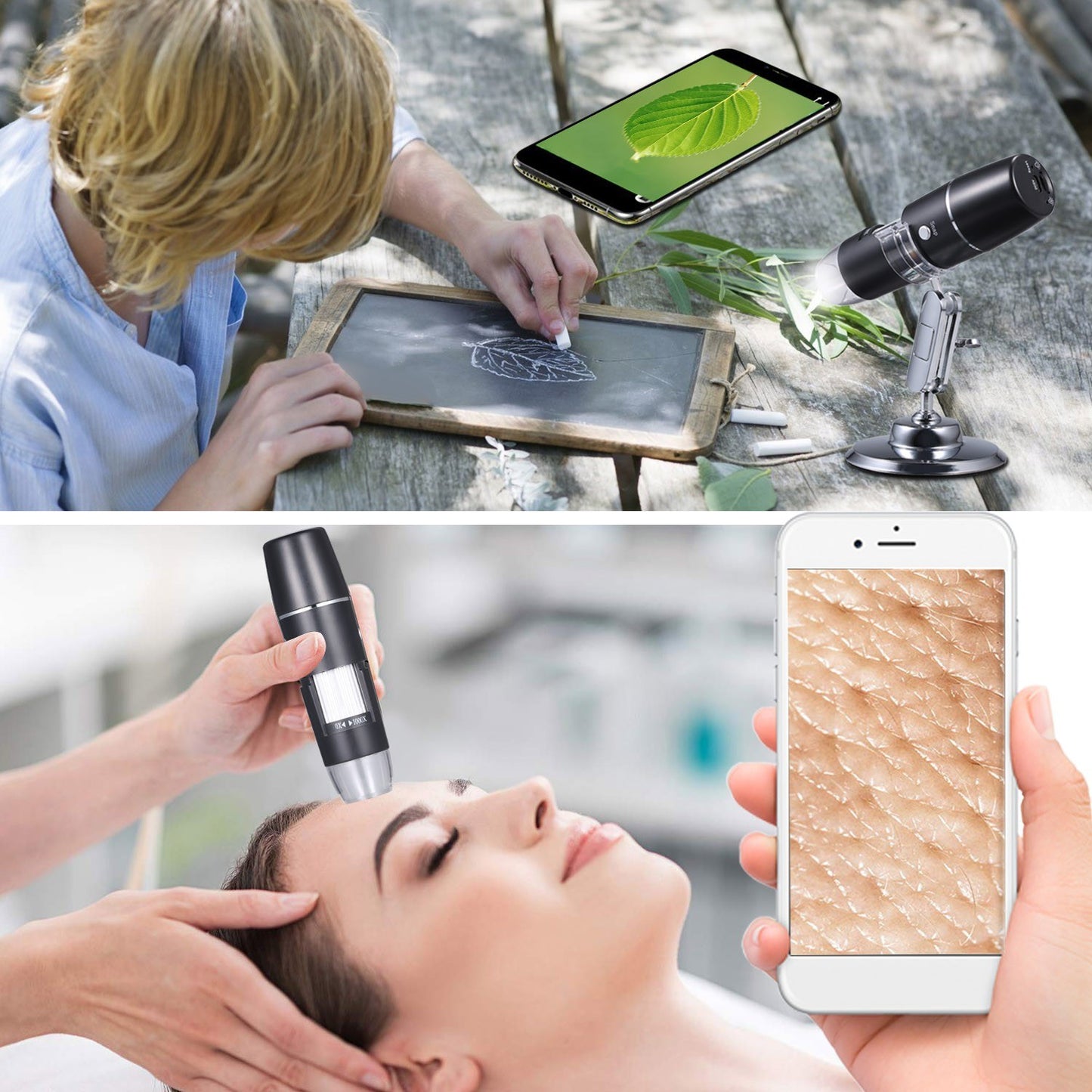 KKmoon Electron Digital Microscope Portable WiFi 1000x High Definition Magnifying Glass Children Educational Toy