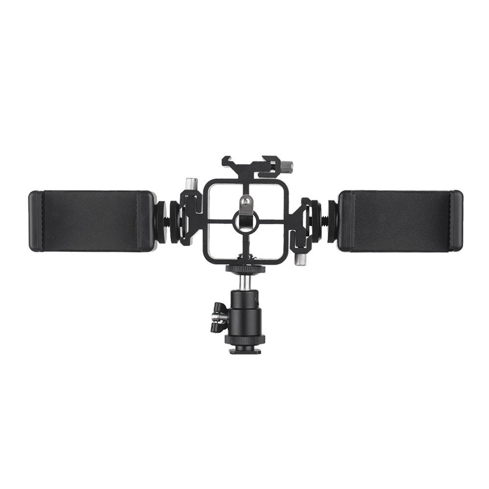 Triple Cold Shoe Mount Umbrella Holder Camera Speedlite Mount Holder Adjustable Hot Shoe Mount Flash Bracket