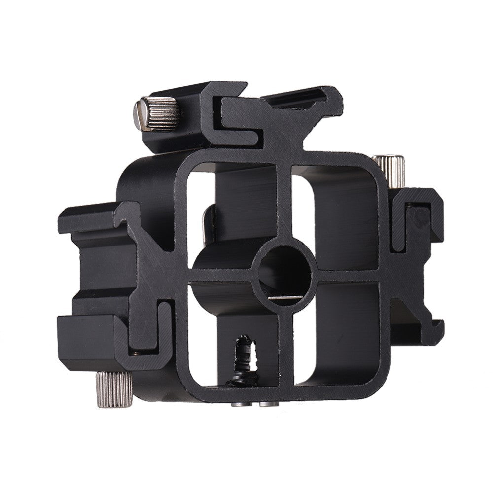 Triple Cold Shoe Mount Umbrella Holder Camera Speedlite Mount Holder Adjustable Hot Shoe Mount Flash Bracket