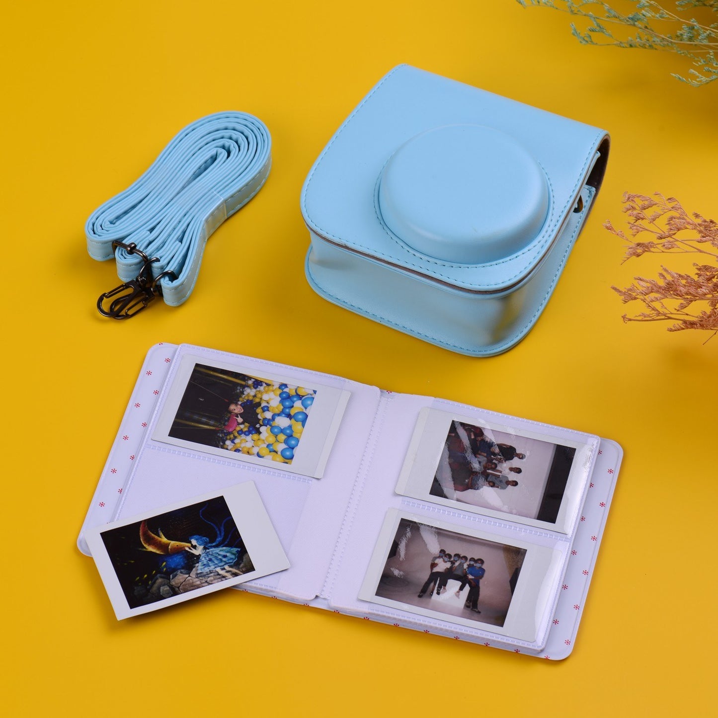 12-in-1 Instant Camera Accessories Bundle Kit for Fujifilm Instax Mini 11, Photography Scrapbook Kit Instant Camera Gifts - Blue