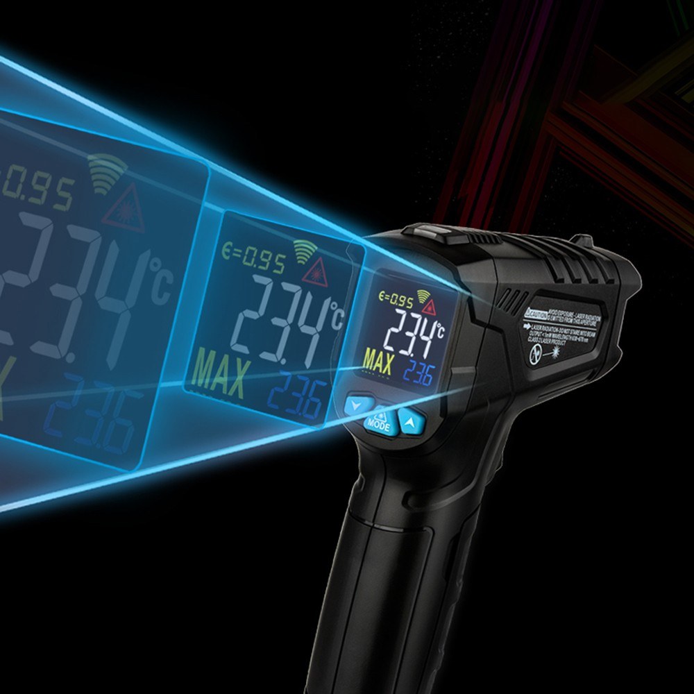 Industrial Digital Infrared Thermometer -50~800-degrees Celsius Handheld LCD Temperature Hygrometer Non-contact IR Pyrometer Tester