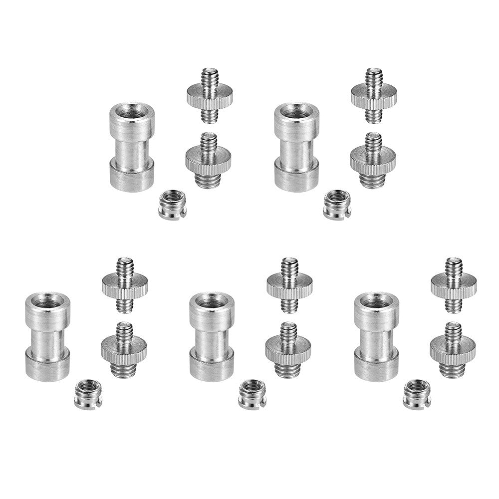 20Pcs Camera Screw Mount Set 1 / 4inch and 3 / 8inch Converter Threaded Screws Adapter Mount for Camera / Tripod / Monopod / Ballhead