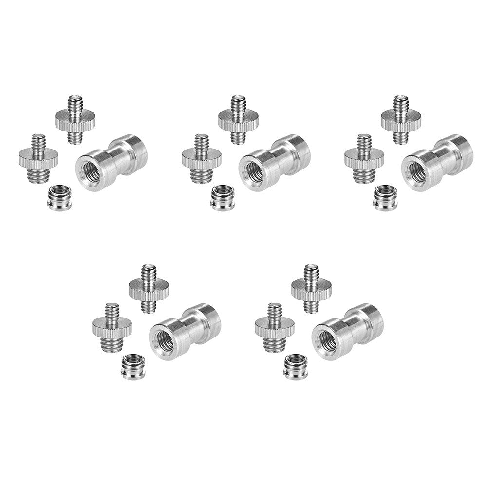20Pcs Camera Screw Mount Set 1 / 4inch and 3 / 8inch Converter Threaded Screws Adapter Mount for Camera / Tripod / Monopod / Ballhead