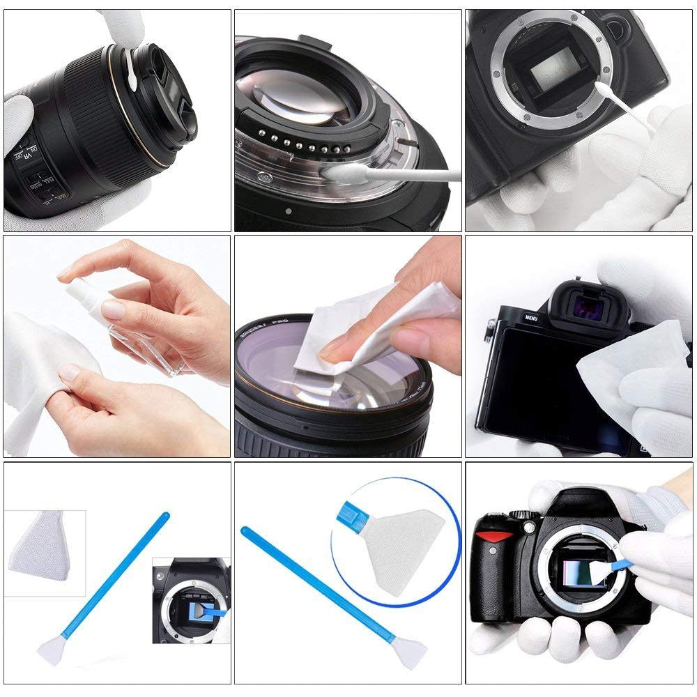 Camera Cleaning Kit Air Blower Cleaning Swabs Cleaning Pen Phone Laptop Cleaning Cloth