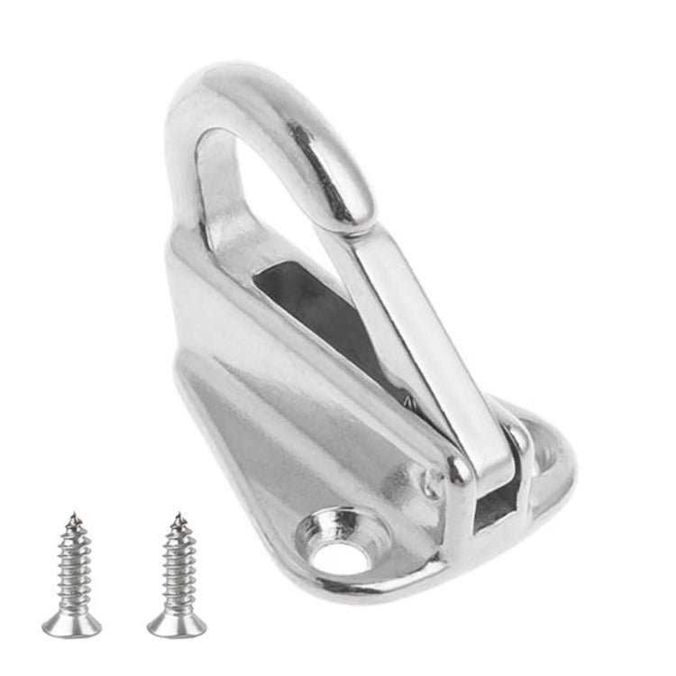 2 PCS 316 Stainless Steel Yacht Fender Hook Spring Coat Hook with 2 x 3.9x13 Screws