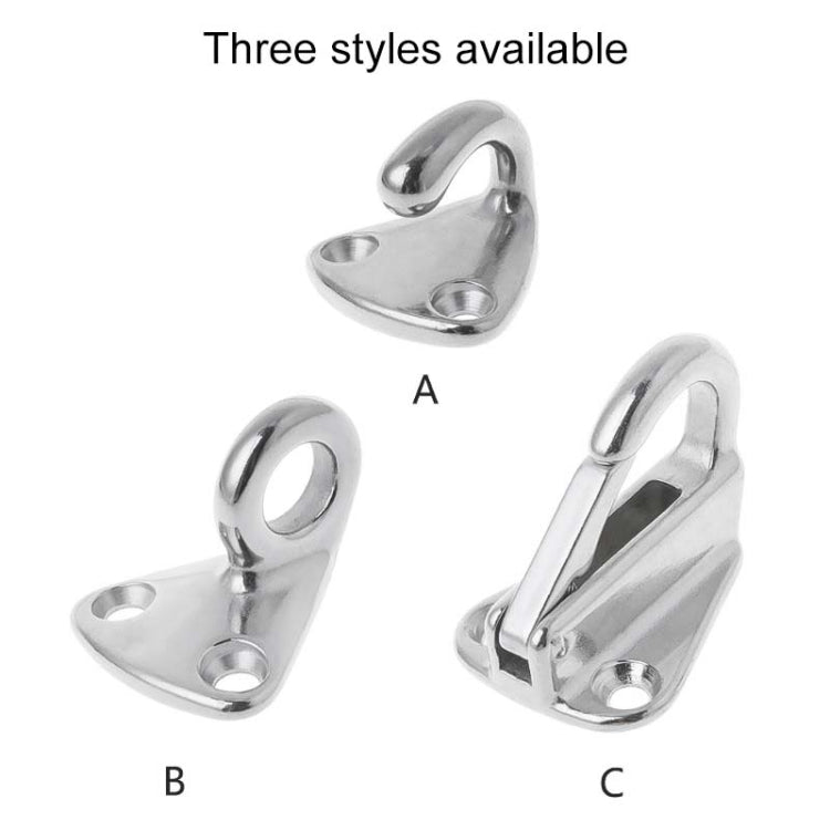 2 PCS 316 Stainless Steel Yacht Fender Hook Spring Coat Hook with 2 x 3.9x13 Screws